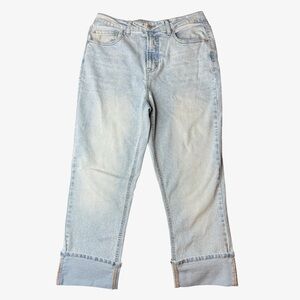 Frye Women's High Rise Cuffed Cropped Wide Leg Denim Jeans, Blue Light Wash 8/29